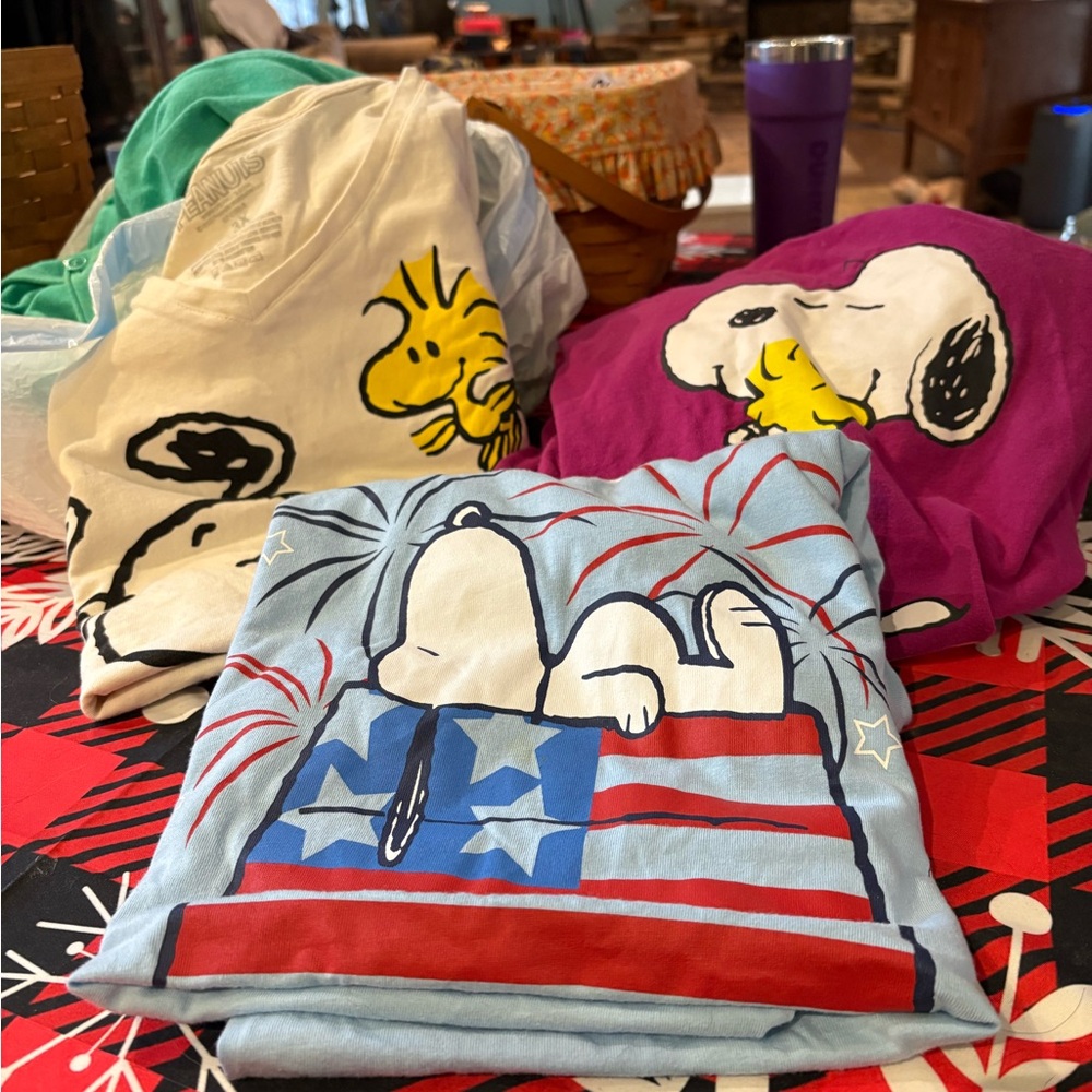 Snoopy Graphic Short Sleeve Tees